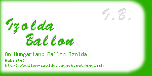 izolda ballon business card
